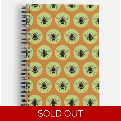 Bee notebook, yellow
